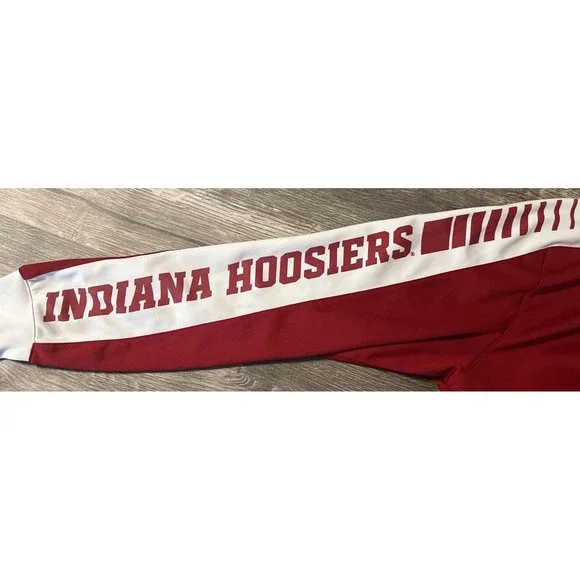 Indiana Hoosiers Adidas Full Zip Red/White Soft Shell Jacket, Size Medium - Picture 9 of 9